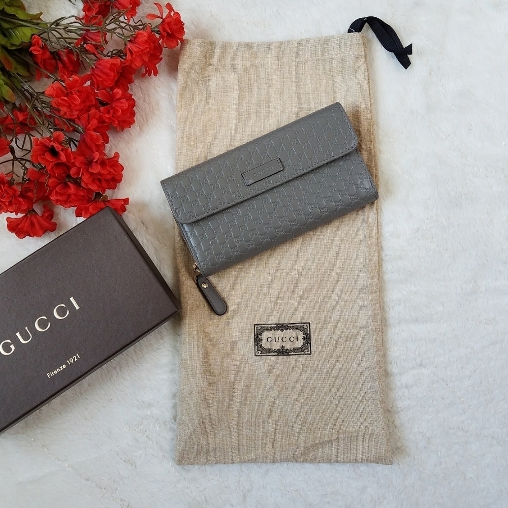 Authentic GUCCI Microguccissima Continental Wallet
